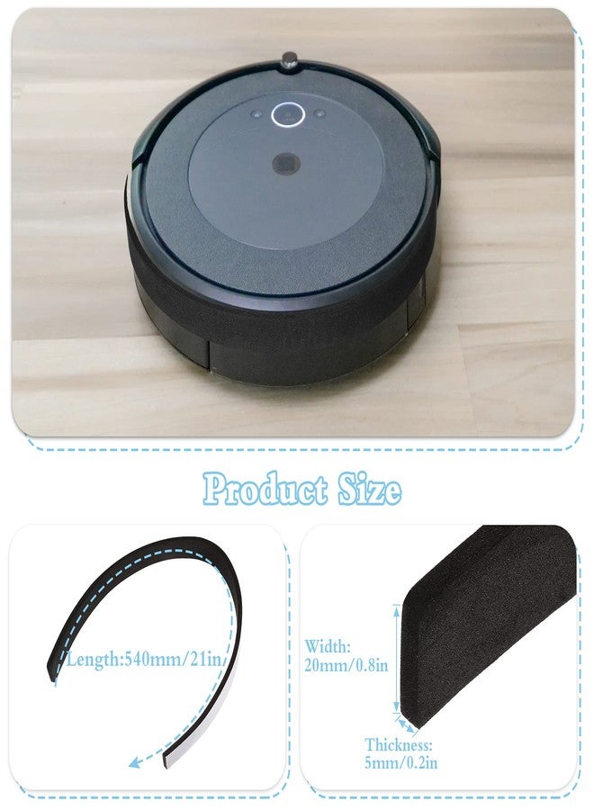 Outus 4 Pieces Robot Vacuum Bumper Soft Bumper Sweeping Robot Protector Black Sweeping Cover for Furniture Vacuum Cleaner Home Office Restaurant Applications - Image 3